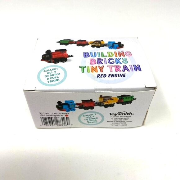 Toysmith Mini Building Bricks Tiny Train Red Engine 32 Count Ages 4+ - Picture 3 of 6